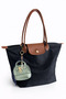 Women's Bag Accessory Mini Bag Charm Keychain with Scarf Premium Model Mint Green - 2