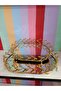 Zeyve Brand Oval 2-Piece Gold Cast Iron Mirrored Luxury Tray - 2