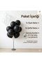 Black Balloon Set of 10 Silver Confetti Transparent Balloons Mini Party Decoration - 2