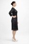 Black Sequined Long Sleeve Evening Dress Knee Length Stylish Women's Evening Gown - 4