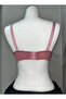 Women's C Cup Striped Patterned Gathering Bra in Dusty Rose - 3