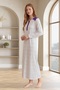 Large Size Floral Patterned Women's (Mother's) Nightgown Long Sleeve Melisa Fabric 75% Cotton 25% Viscose - 3