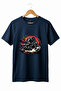 Unisex Racing Biker Graphic Printed Retro Crew Neck Cotton T-Shirt