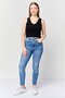 Women V-Neck Sleeveless Textured Tank Top, Black - 3