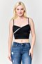 Women V-Neck Sleeveless Solid Tank Top, Black