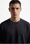 Unisex Black Crew Neck 100% Cotton Premium Quality Oversize T-Shirt (T-Shirt) - 6