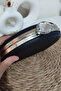 Glitter Evening Dress Bag – Stone Detailed Metal Handle Half Moon Evening Bag Mlu8006 - 3