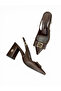 Women's Stiletto Brown Thick Heel Pointed Toe New Season with Accessories Sd512 - 6