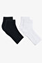 2 Pairs of Ribbed Toeless Women's Socks