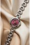 Women's Steel Watch Silver Color Burgundy Dial Vintage Luxury Round Case |   Elegant Stylish Women's Wristwatch 2026 - 4