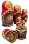 Ten Wooden Matryoshka Dolls Set 20cm Luxury Colorful 10 Pieces M20 - 3