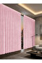 1/2 Dense Pleated Baby Pink Velvet Textured Background Curtain | Ironing Is Not Necessary. | Best Sellers - 4