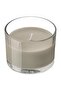 LOTSFÅGEL Scented candle in glass, Sandalwood & patchouli brown, 20 hr