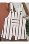 Summer Baby Boy Salopet Set with Snap Fasteners on the Shoulder and Striped Safari Hat - 5
