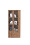 New Display Cabinet with 2 Glass Doors & 3 Drawers - Brown - 4