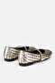 Women's Gold Knitted Band Ballet Flats - 3