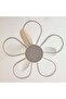 LED Ceiling Fan with Remote Control - 3 Color Dimmable Light - White - 5