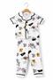 100% Cotton Short Sleeve Buttoned Summer Girls Boys Unisex Character Patterned Baby Pajama Set - 2
