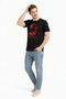 Men's ataturk printed black basic t-shirt short sleeve crew neck t-shirt - 2
