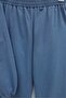 Hooded half button kangaroo pocket denim suit - blue - 5