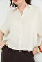 قميص كاجوال من قماش الموسلين ذو أكمام أساسية ومتعدد الطبقات - 6
