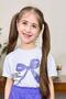 Girl's Digital Ribbon Printed T-Shirt and Lilac Shorts Set with Bow Pocket Detail - 6