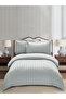 4-Piece Hotel Striped Duvet Cover Set, Queen Size 200x230 cm, Microfiber, Without Filler