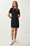 Accessory Detailed Modal Dress Lnt0031 Black - 4