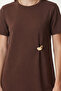 Accessory Detailed Modal Dress Lnt0031 Brown - 3
