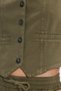 Women's Slim Fit 100% Cotton V-Neck Double Pocket Khaki Vest Trousers Set - 6