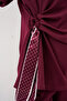 Women's Side-Tie Double Suit Set 30104 - Burgundy - 5