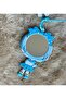 2 in 1 Cute Anime Girl Children's Hanging Mirror Keychain Bag Accessory Ornament Blue - 2