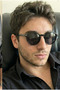 Men's Sunglasses Round Frame Uv400 Glass 55 Ekartman