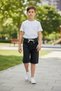 Boy's Blue Jean Capri Shorts Elastic Waist Summer Denim Capri - 4