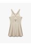 U-Neck Back Detail Sleeveless Interlock Long Sports Blouse - 2