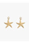 Pearl Detailed Dangle Large Size Starfish Earrings