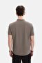 Dark Mink Regular Fit Polo Neck Knitted T-Shirt - 5