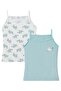 Cute Bird 2-Piece Undershirt Set for Girls Aged 2-12 - 4
