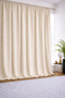Velvet Chenille Extra Foam Single Wing Living Room Living Room Background Curtain Cream - 3