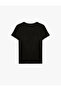 Printed Short Sleeve Crew Neck Sports T-Shirt - 4