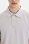 Light Gray Regular Fit Knitted Polo Neck T-Shirt - 4