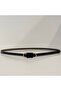 Stylish Minimal Design Black Thin Belt with Gold Buckle, Pant Belt, Jacket Belt, Dress Belt - 2