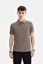 Dark Mink Regular Fit Polo Neck Knitted T-Shirt - 3