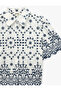 قميص قصير الأكمام من القطن بقصة عادية وتصميم مطرز - 5
