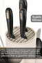 Countertop Knife Holder with Compartments - Spoon Ladle Knife Stand Kitchen Organizer Beige - 2
