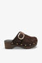 Nova Women's Genuine Leather Padded Slippers - Brown Suede