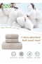 3PCS Cotton Bath Towel Set Fast Absorbent Skin-friendly and Soft Bath Towel*1PCS and 2PCS Towels Cre - 2
