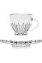 Tea Cup set, Cups with Saucers - Glass Espresso Coffee Cups Set of 6 210ml, Tea Mugs and Saucer - 2