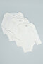 3 Pack Solid Bodysuits with Long Sleeves