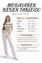 Striped Crew Neck Crop Women's Knitwear T-Shirt (Ecru Brown) - 2